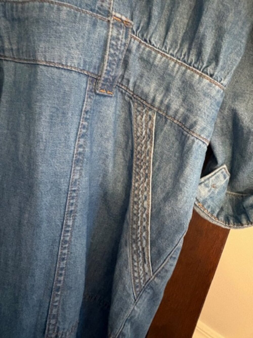 Anthropologie Denim Utility Jumpsuit, Size 2X - Picture 6 of 11